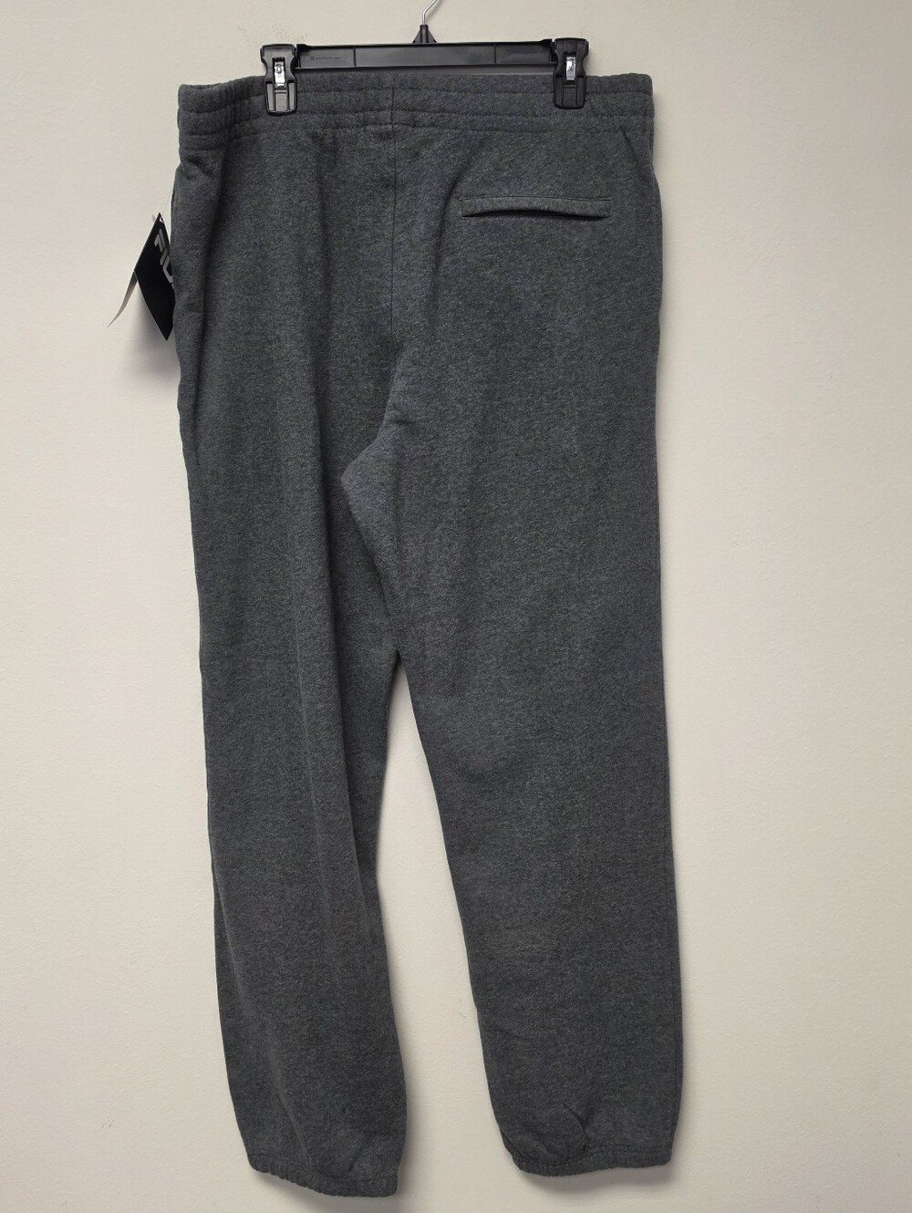 FILA Fleece Jogger Pants Elastic Cuff Sweatpants Charcoal Gray XL - Picture 2 of 9